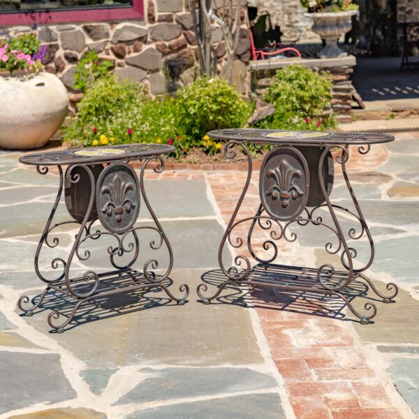 Atlantis Set of 2 Mosaic Plant Stands – 2 color options
