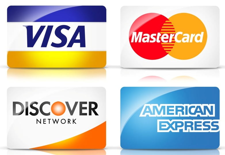 Major Credit Card Accepted - VISA, Mastercard, Discover Network, American Express