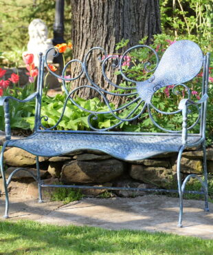 Coastal Iron Octopus Bench