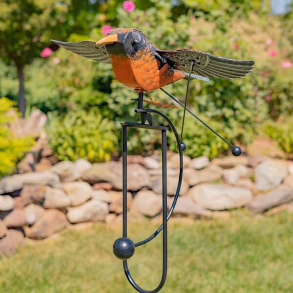 59.5" Tall Flying Robin  Iron Swing Stake