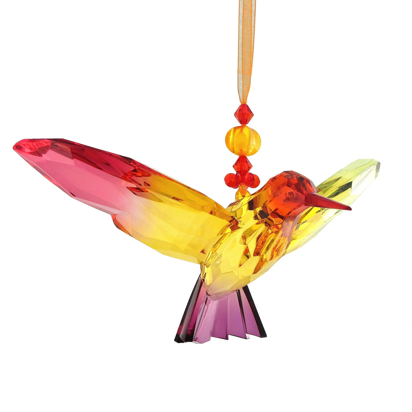 Five Tone Acrylic Hanging Hummingbird Ornament with Box