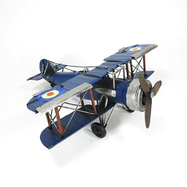 Small Metal Model Biplane