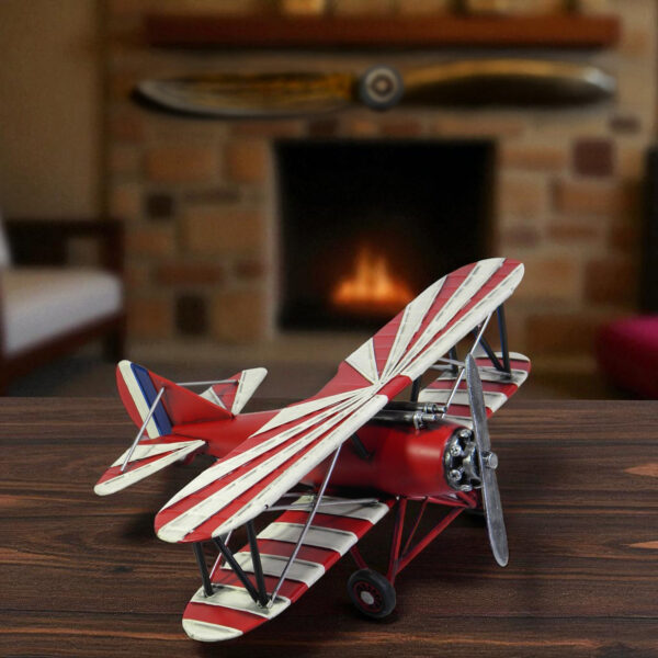 Decorative Red, White, and Blue Model Airplane