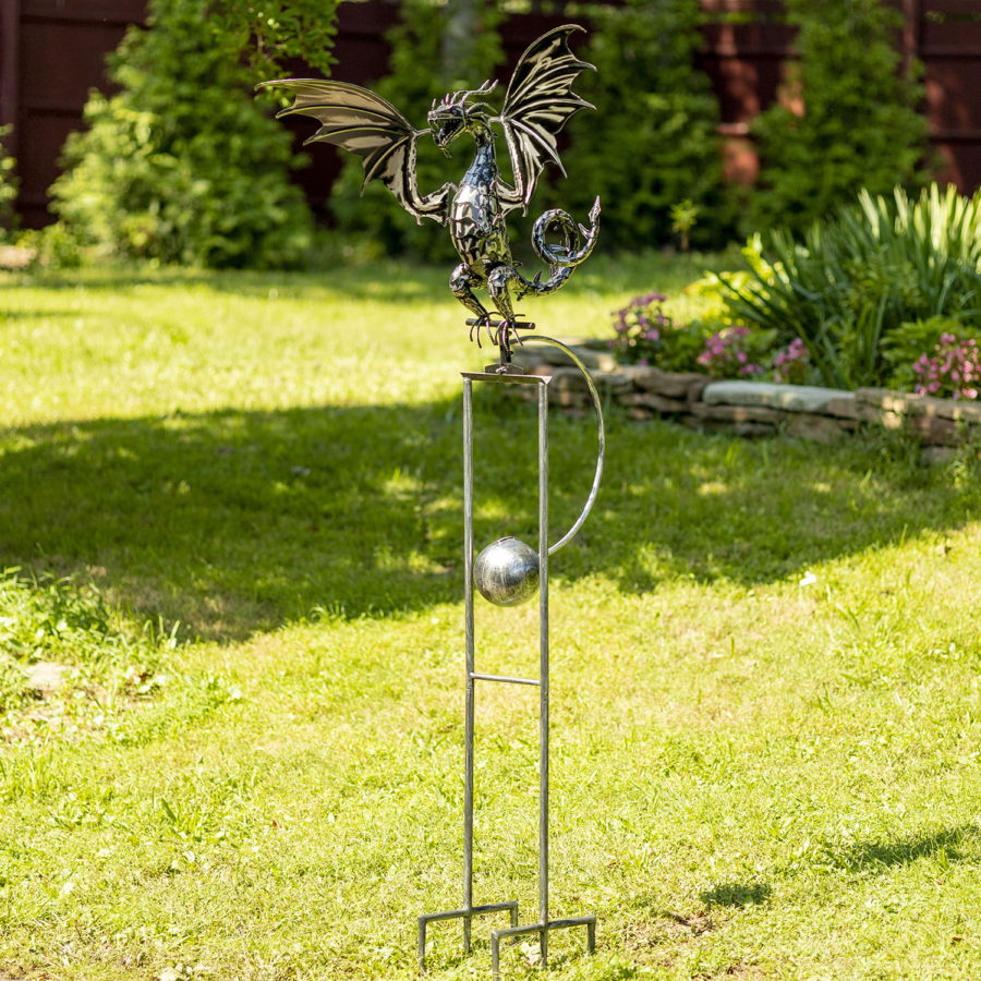 Iron Dragon Swing Stake with Tail Up Sunfyre