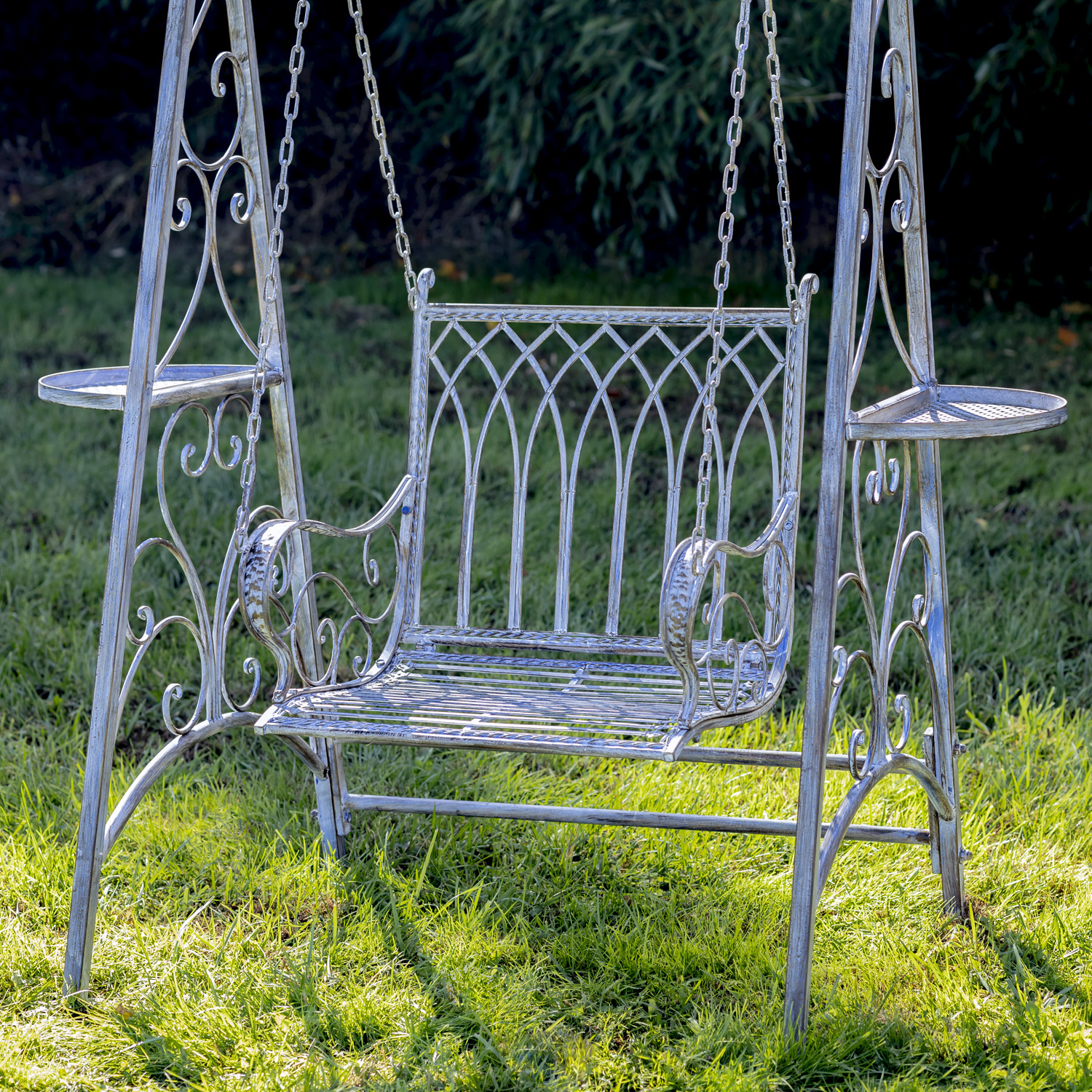 Metal swing chair best sale