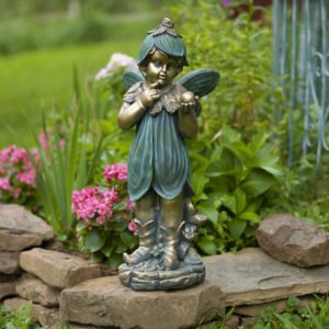 27 in. Tall Fairy Garden Statue with Snail 