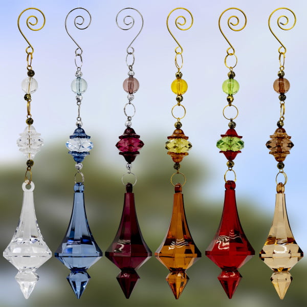 6 assorted colors hanging acrylic ornaments