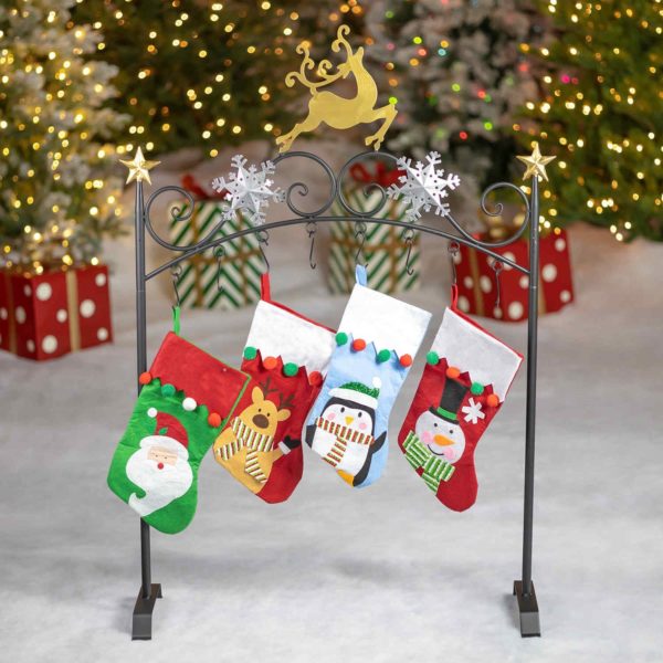 49 Tall Classic Iron Christmas Stocking Holder Stand