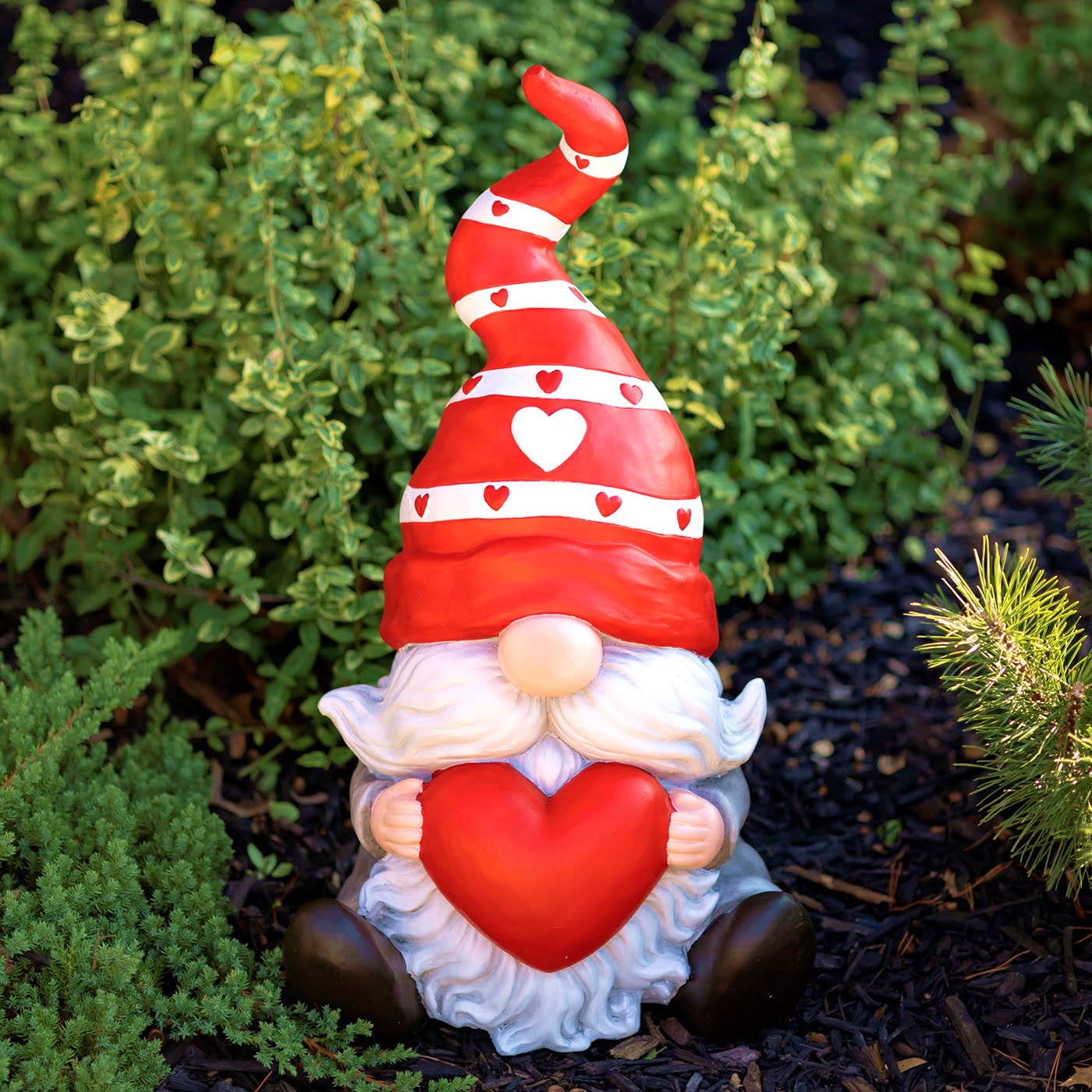 Gnome in Red Hat with Heart