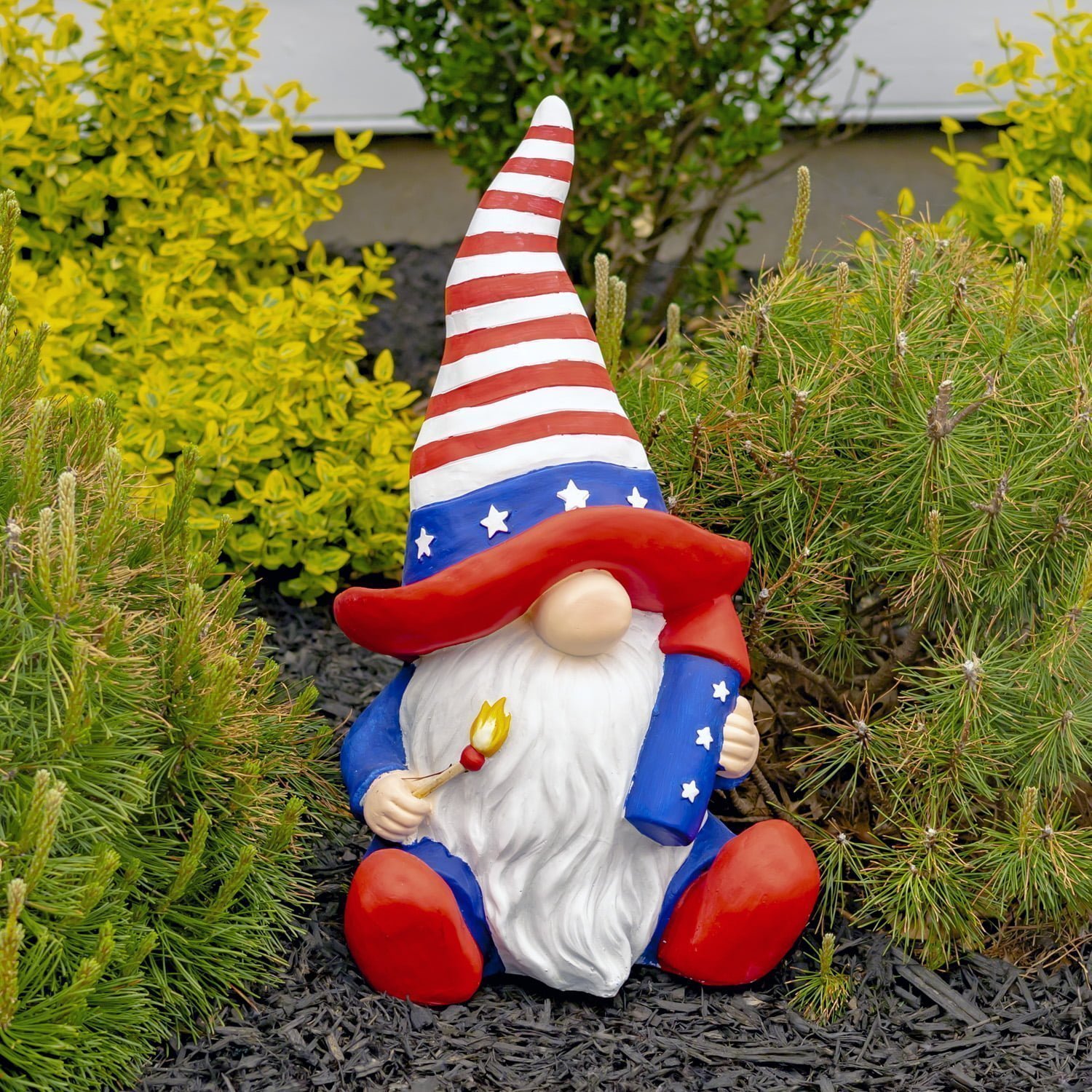 Gnome with Firework Rocket