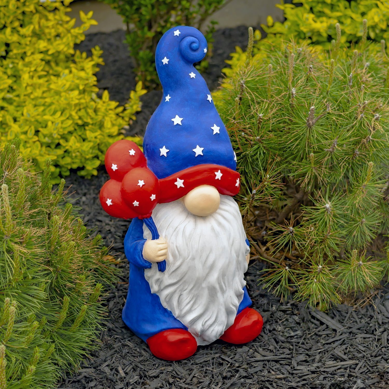 Gnome Holding Balloons