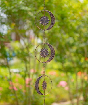 Three Sun and Moons Hanging from Chain