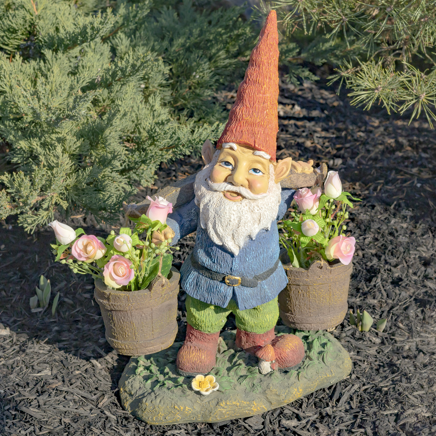 Spring Gnome with Buckets Homes for Gnomes