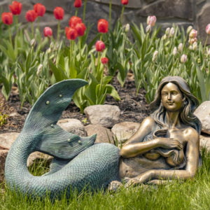 stunning mermaid garden statue