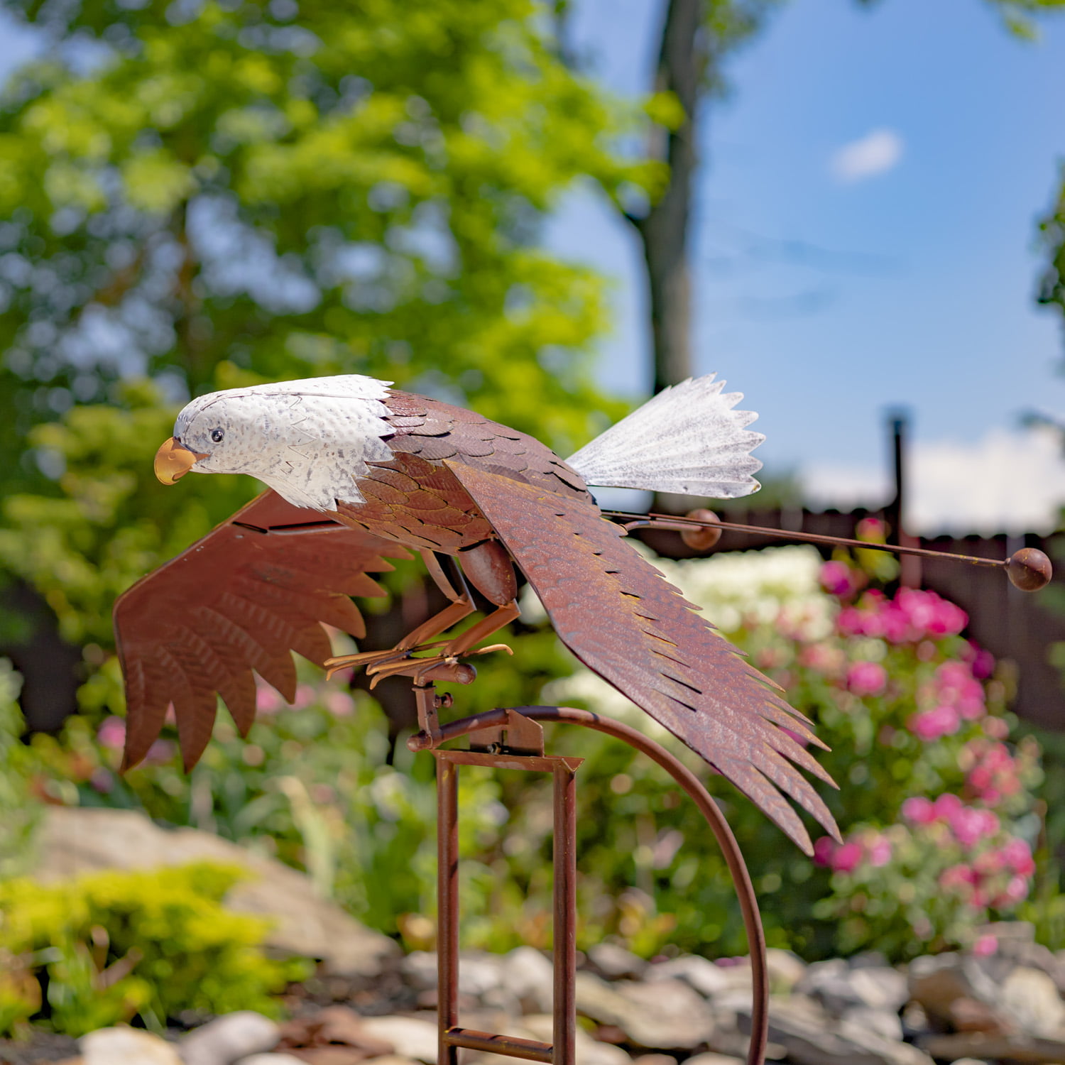 Large Flying Eagle Iron Rocking Stake "Aquila"