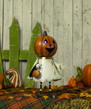 halloween pumpkin ghost decoration with led lights