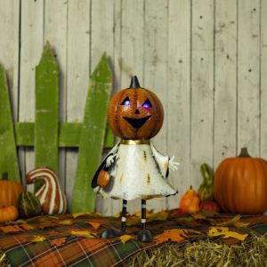 halloween pumpkin ghost decoration with led lights