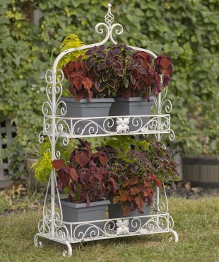 White Plant Stand with two tiers