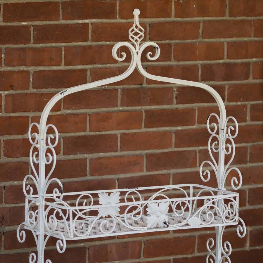 White Plant Stand with two tiers