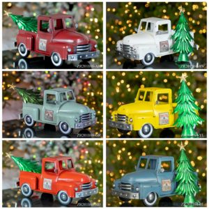 Six Christmas Trucks with Christmas Tree -In all Different Colors