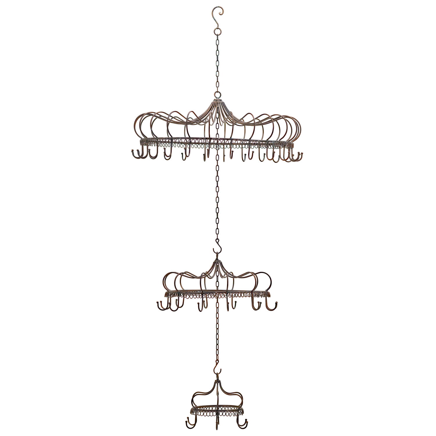 Elegant Hanging Metal Chandelier Display Decoration with hooks 