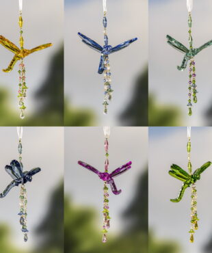 Six Acrylic dragonflies in different Colors