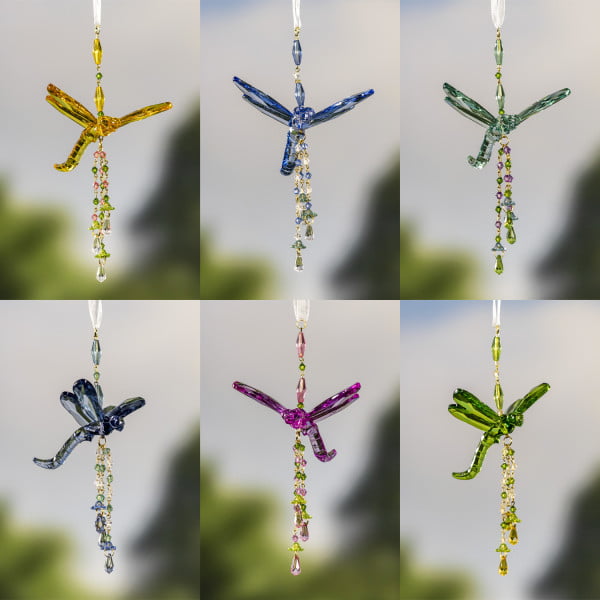 Six Acrylic dragonflies in different Colors
