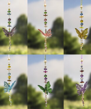 Six Acrylic Butterflies in different Colors