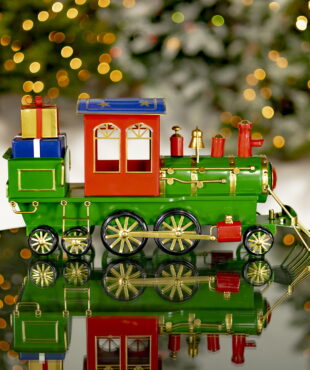 17 Long Iron Tabletop Christmas Train Decoration Special Delivery