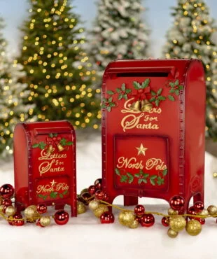 Set of 2 Medium and Small Letters to Santa Mailboxes