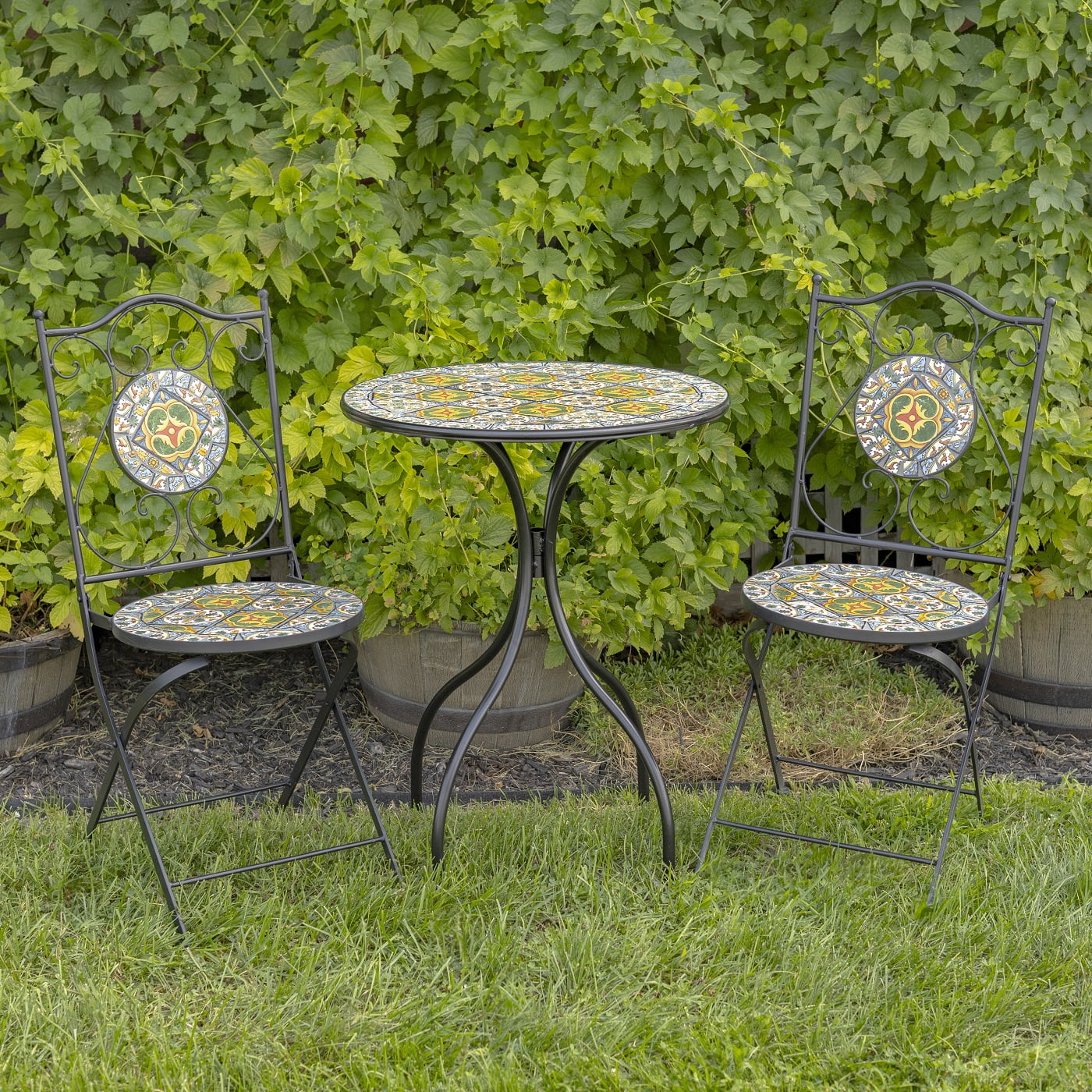 Tiled bistro set sales