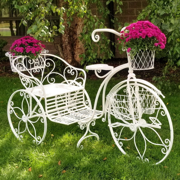 Stephania Large Iron Tricycle Plant Stand: