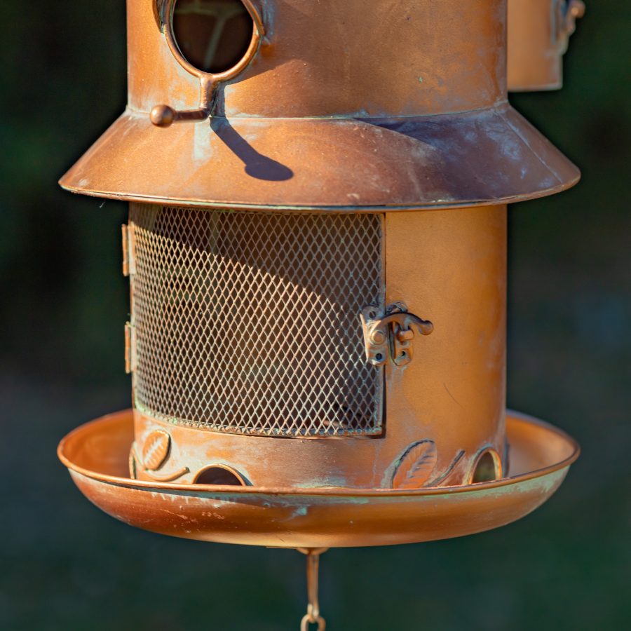 4 Assorted Hanging Birdhouse Feeder Chimes in Antique Copper "The Homestead Collection" - Image 3