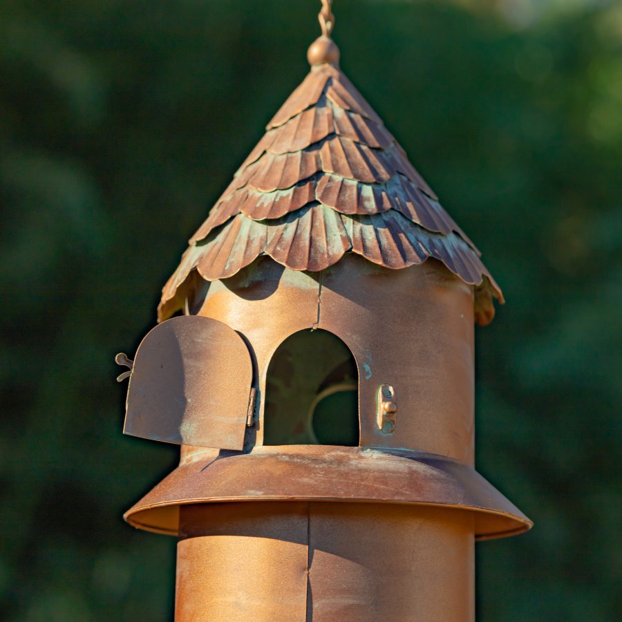 4 Assorted Hanging Birdhouse Feeder Chimes in Antique Copper "The Homestead Collection" - Image 4