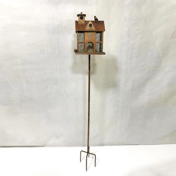 85 Tall Colonial Home Iron Birdfeeder Stake, Ivyland