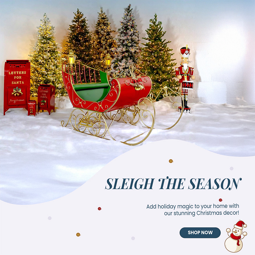 Sleigh The Season. Add holiday magic to your home with our stunning Christmas decor!. Shop Now