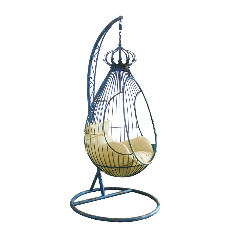 Hanging Metal Egg Chair "Elizabeth" - Image 3