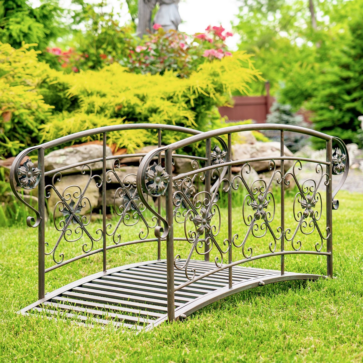 Iron Bridge in antique bronze finish and embellished handle bars