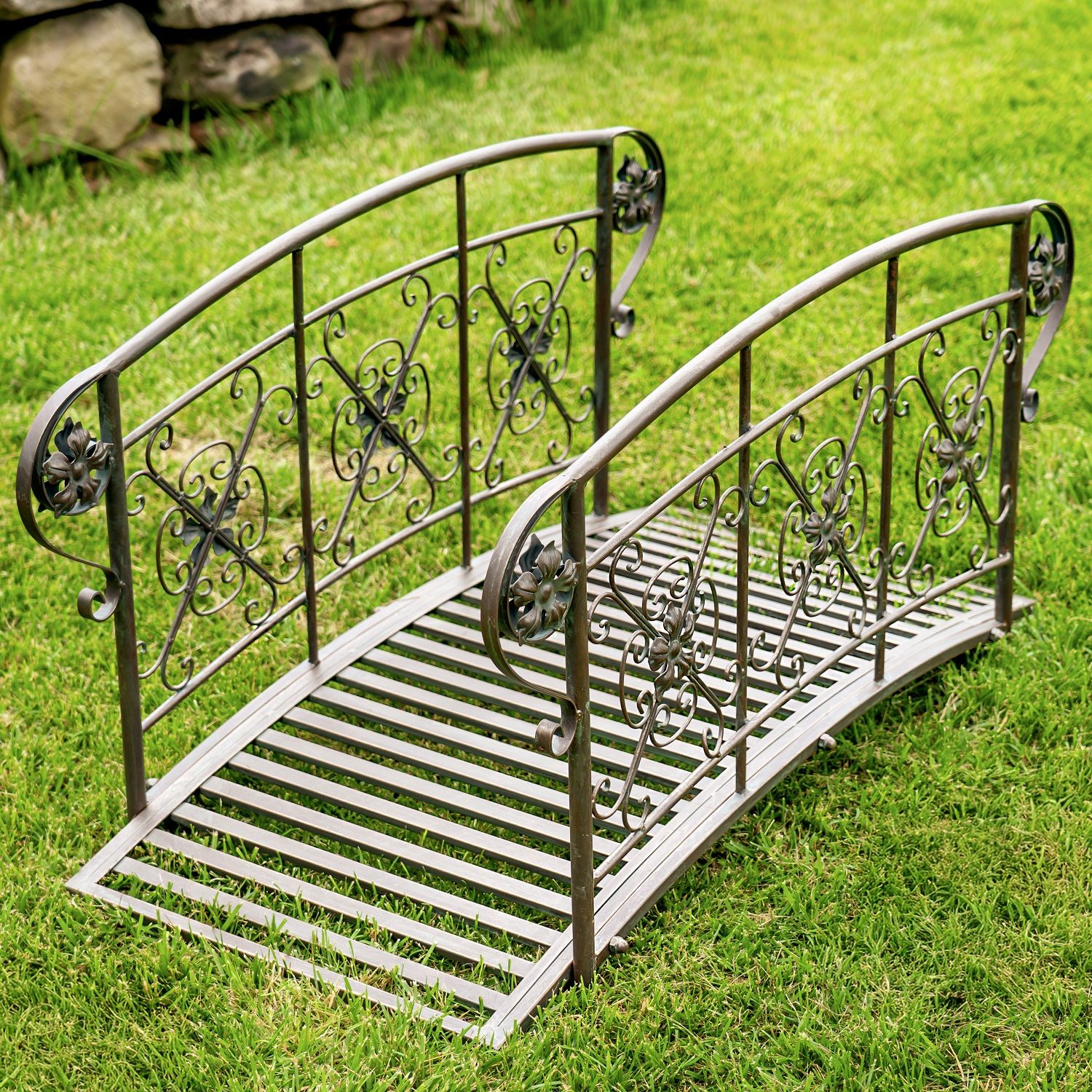 Iron Bridge in antique bronze finish and embellished handle bars