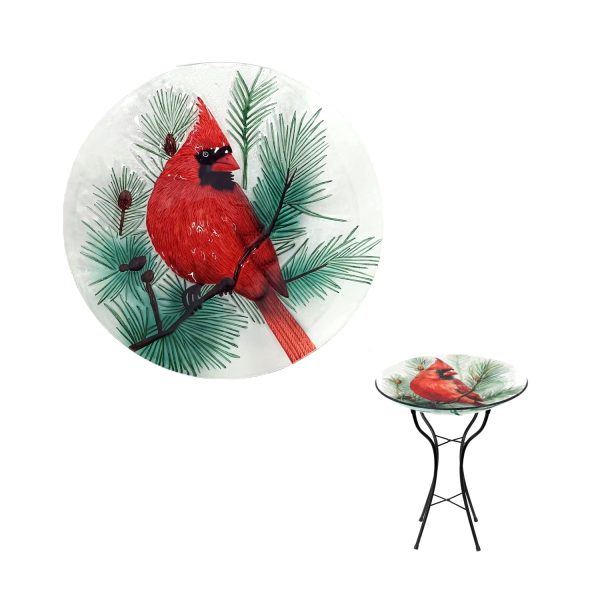 The Kentucky style features the state's bird - the cardinal - majestically perched upon an evergreen branch, framed by pine needles.
