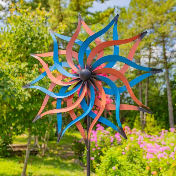 72" Tall Abstract Metal Windmill Stake "Maeve"