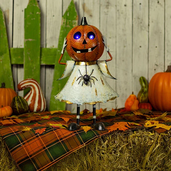 Alexa Jack-O-Lantern Ghost Halloween Figurine with LED Lights