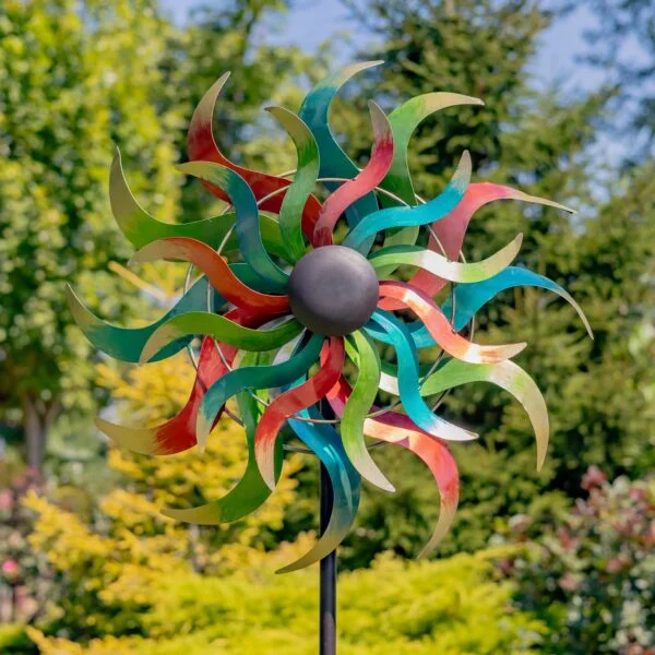 90.5 Tall Squiggly Metal Spinner Stake Stella