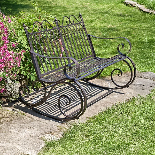 Tatiana Metal Rocking Garden Bench