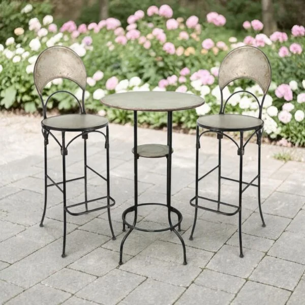 "Charleston 1940" Three-Piece Galvanized Bar Set