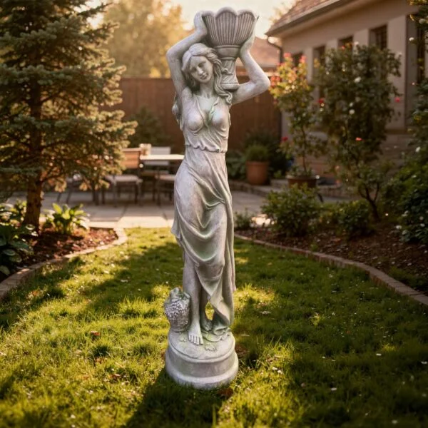 71" Tall Lady Statue Carrying Flower Pot "Dariia"
