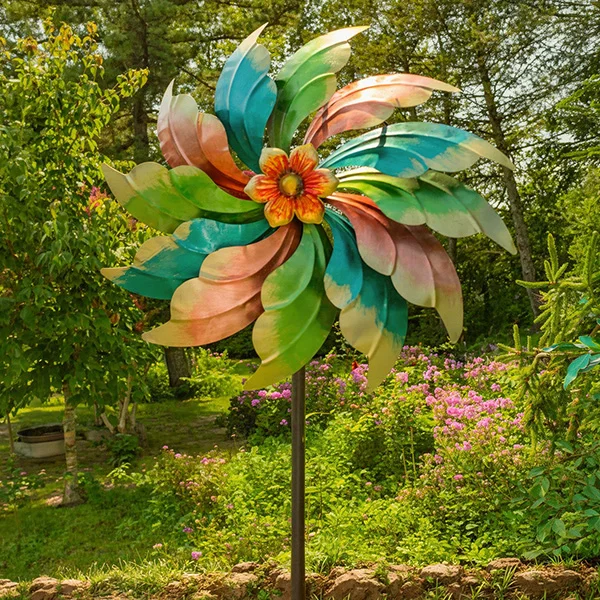 90.5in Tall Metal Multicolor Windmill Garden Stake Bonnie