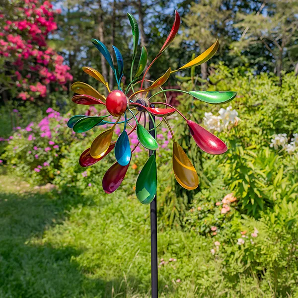 68.25in Tall Abstract Metal Windmill Stake Amelia