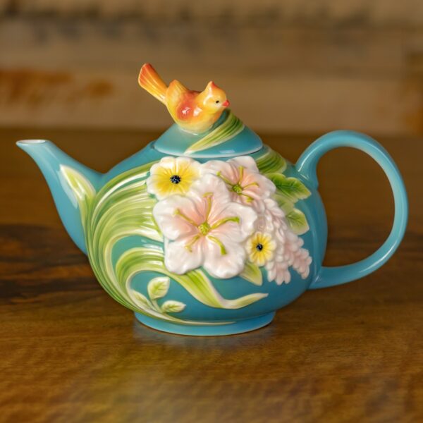 8" Hand Painted Decorative Teapot Accent "Atlas"
