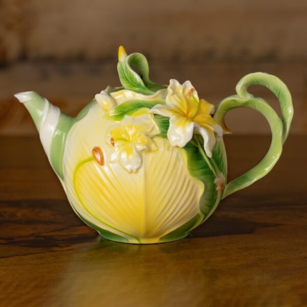 9" Hand Painted Decorative Teapot Accent "Xanthe"
